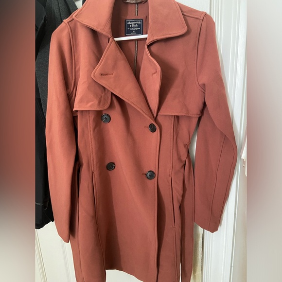 Abercrombie XS terracotta drapey trench - Picture 4 of 10